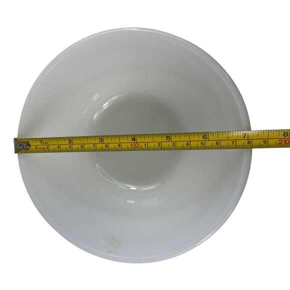 Vintage Federal Glass USA White 'Blossom' Embossed 7" Mixing Bowl - Picture 9 of 10